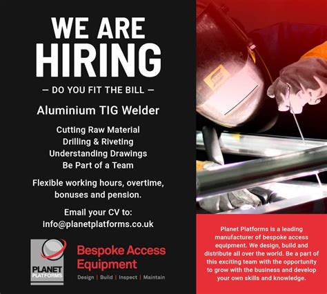 sheet metal welder job opportunity|aluminum tig welding jobs.